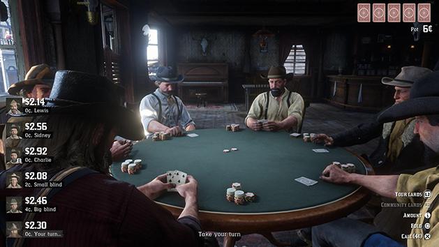 Покер в игре Red Dead Redemption 2